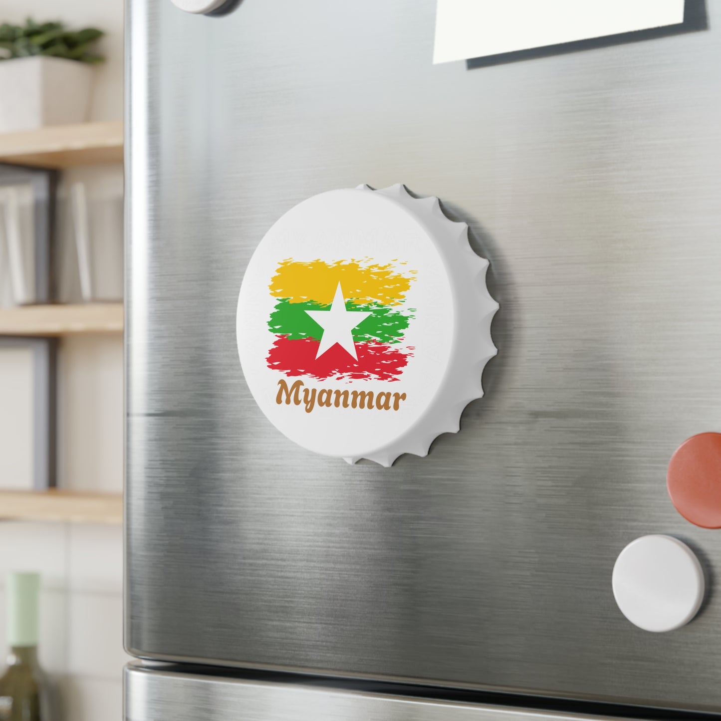 Myanmar Flag Bottle Opener