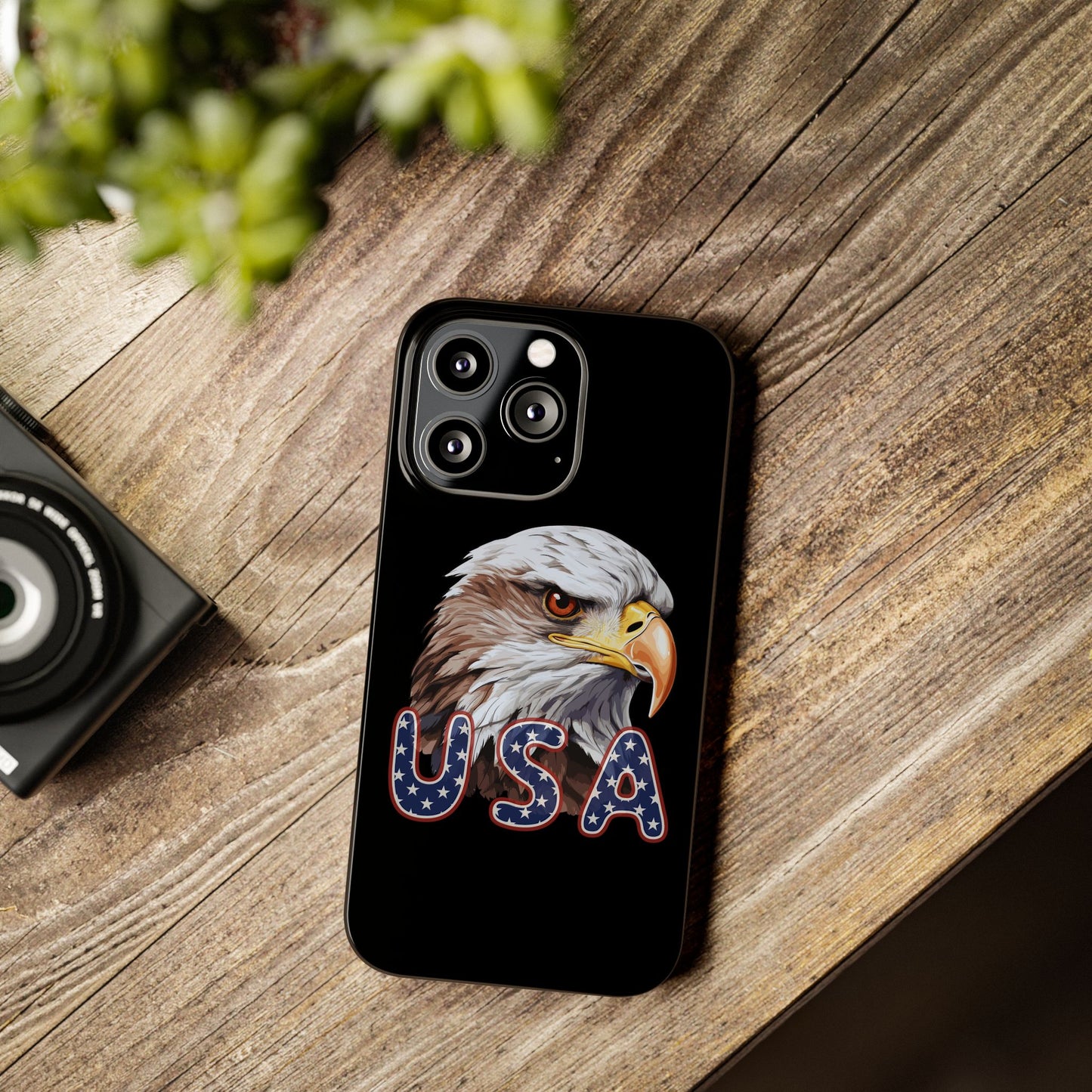 Patriotic Slim Phone Case with Eagle Design