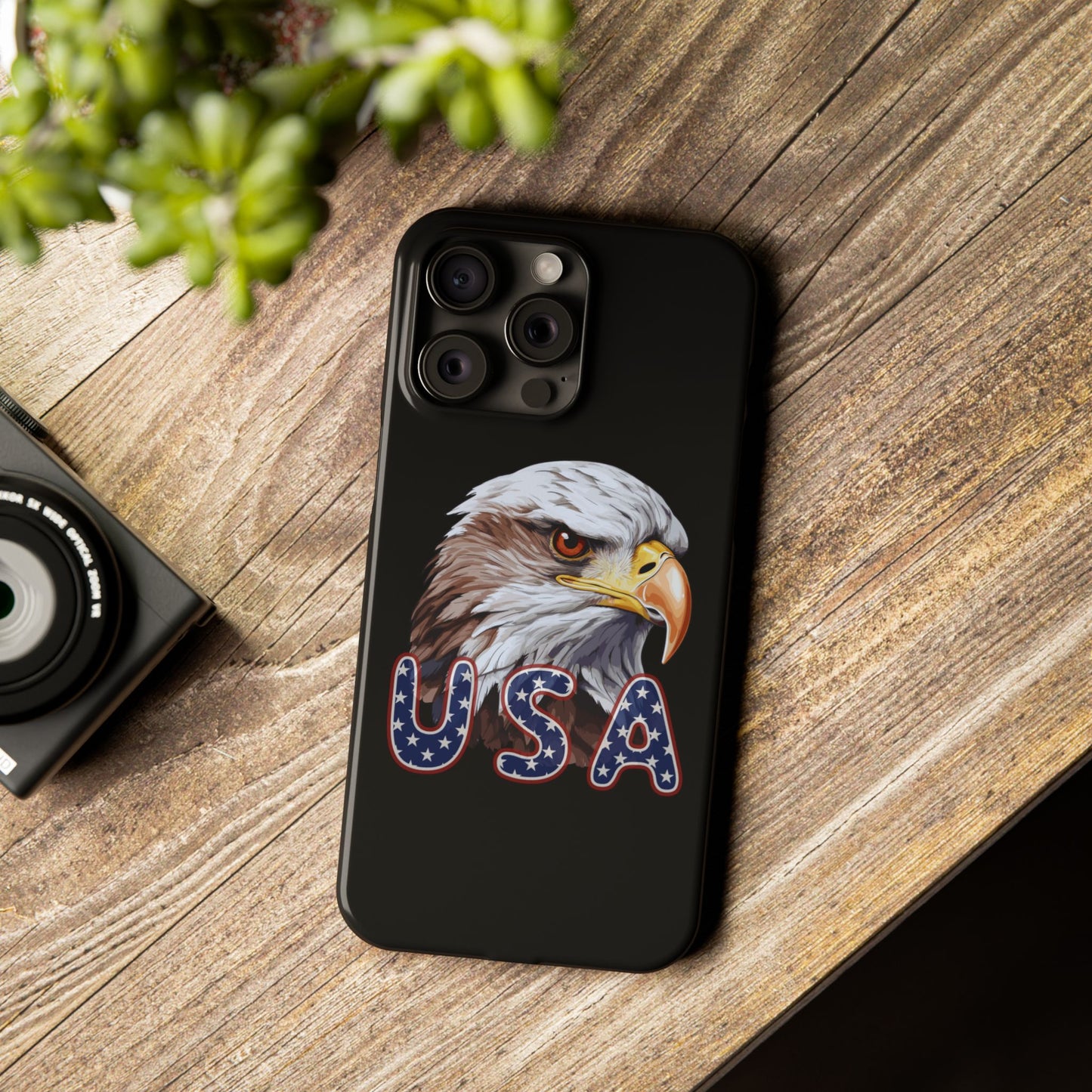 Patriotic Slim Phone Case with Eagle Design