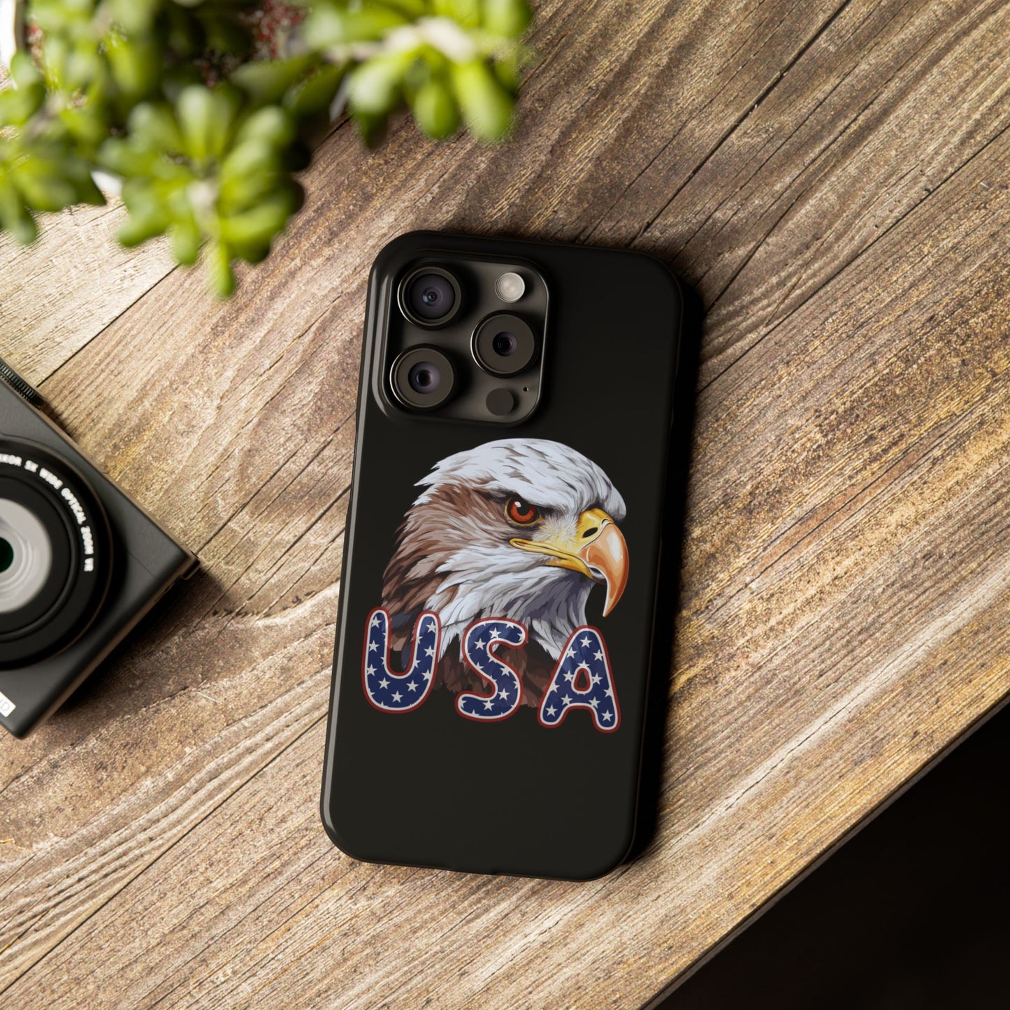 Patriotic Slim Phone Case with Eagle Design