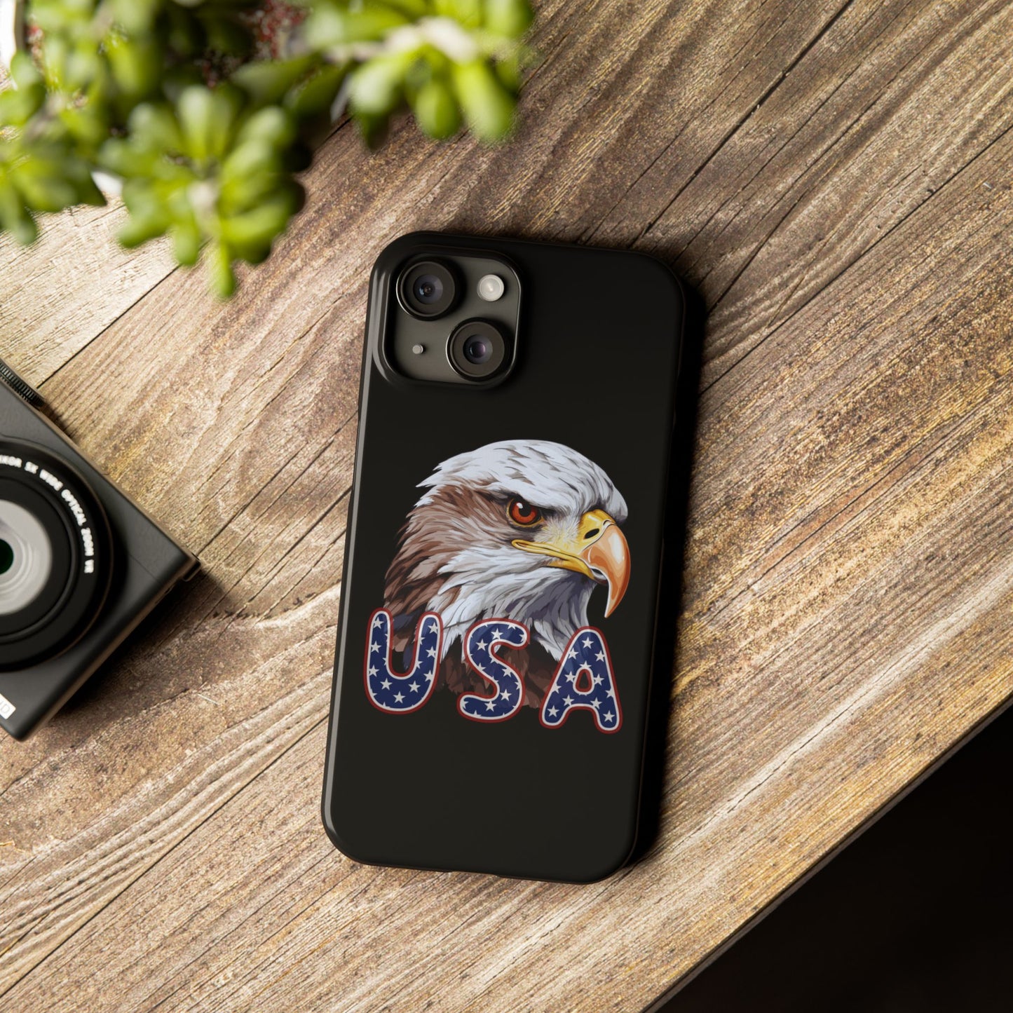 Patriotic Slim Phone Case with Eagle Design