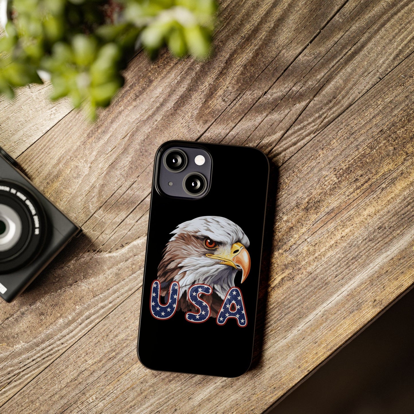 Patriotic Slim Phone Case with Eagle Design