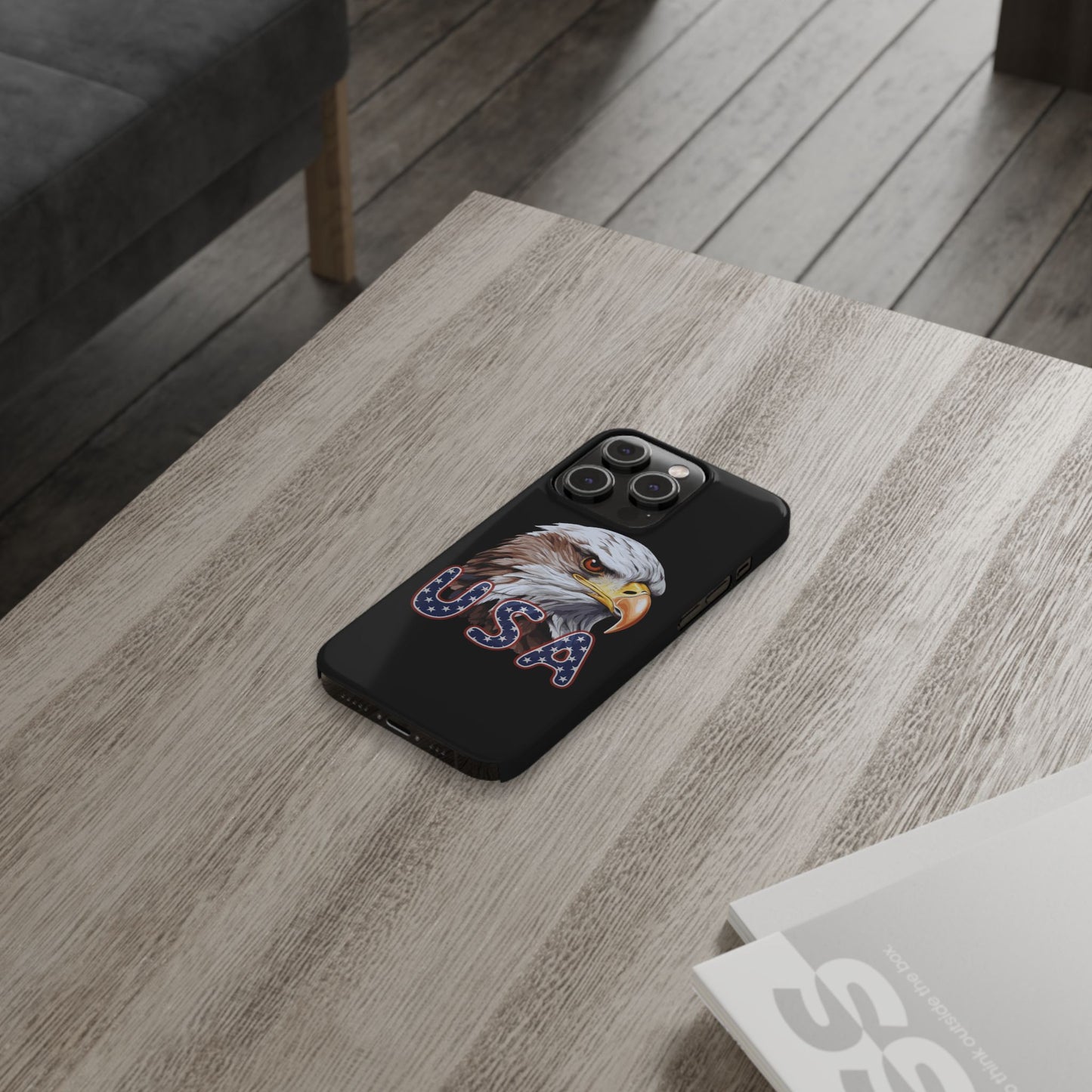 Patriotic Slim Phone Case with Eagle Design
