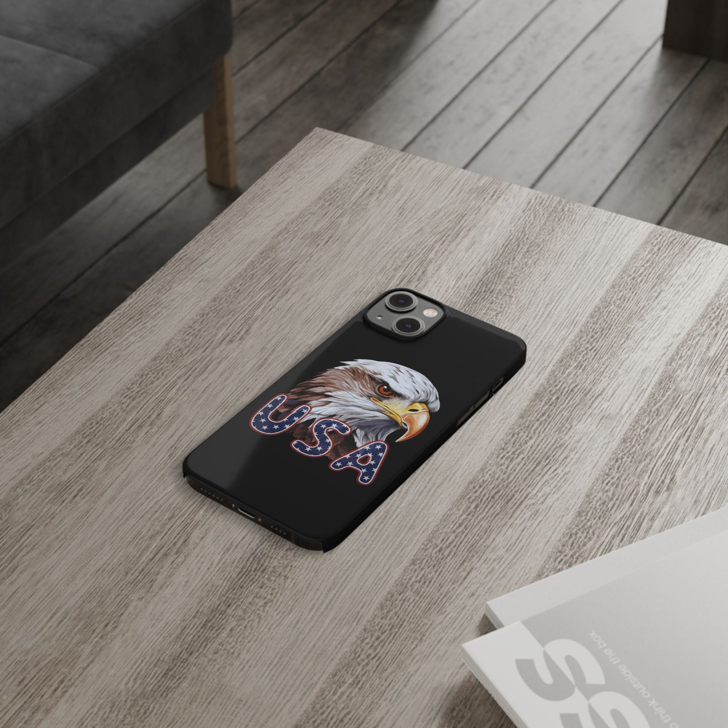 Patriotic Slim Phone Case with Eagle Design