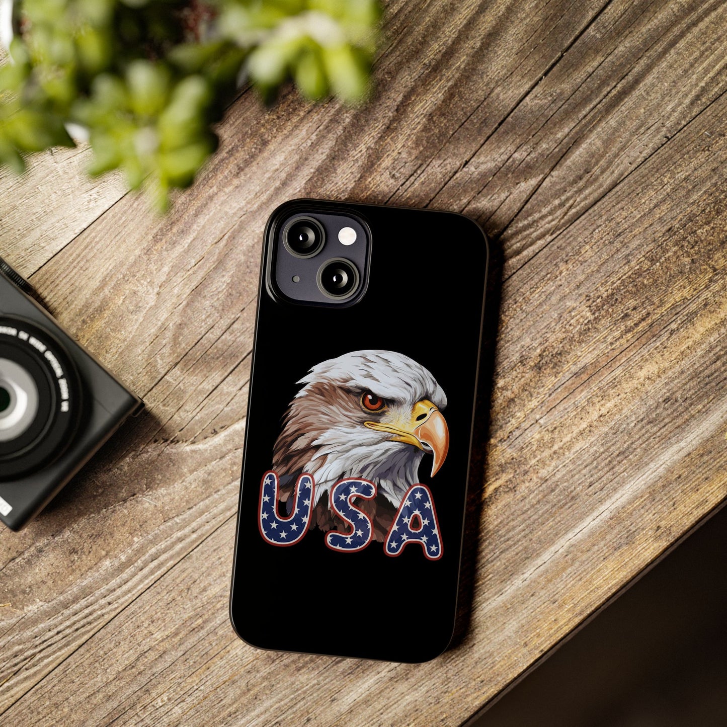 Patriotic Slim Phone Case with Eagle Design