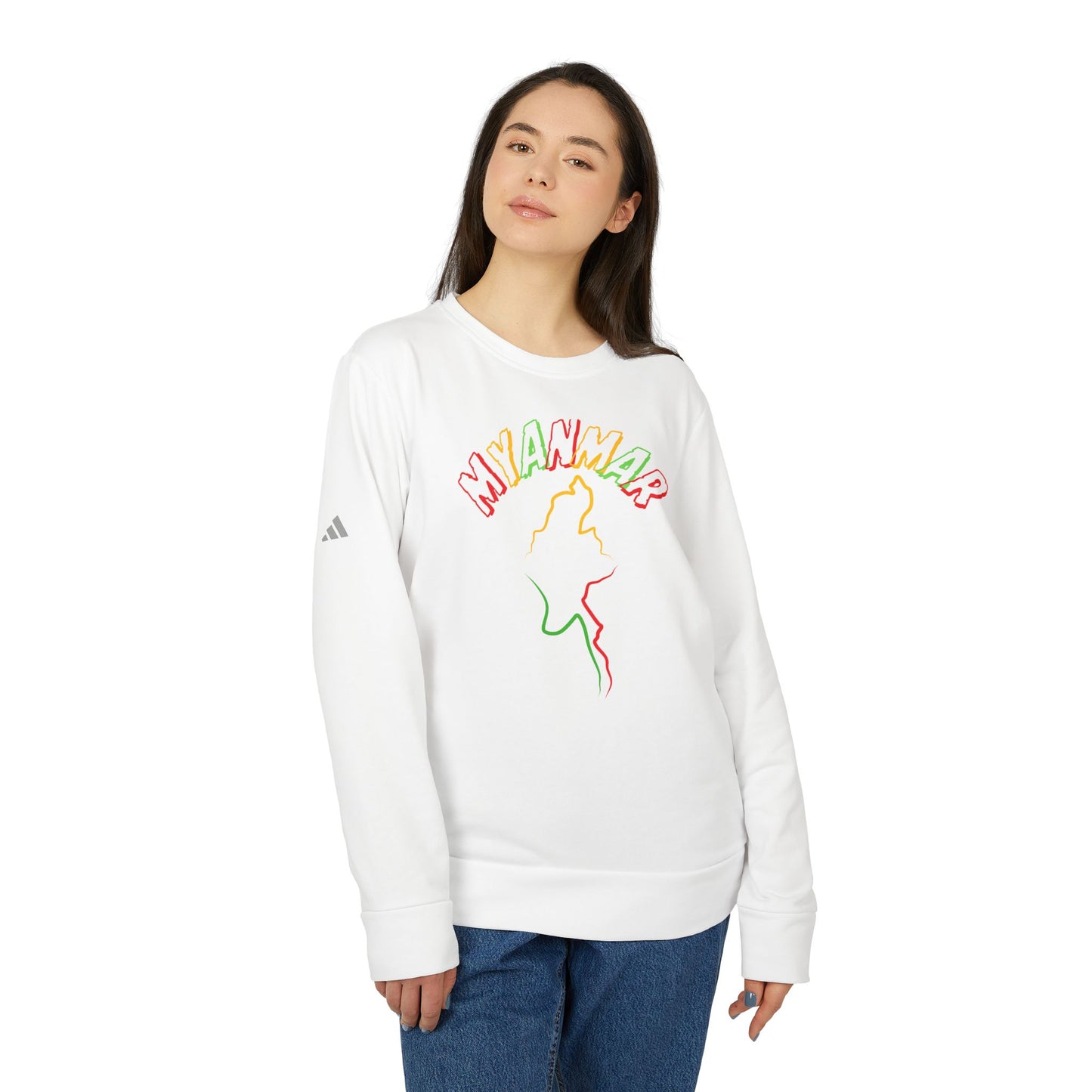 MYANMAR Pride Unisex Fleece Crewneck Sweatshirt