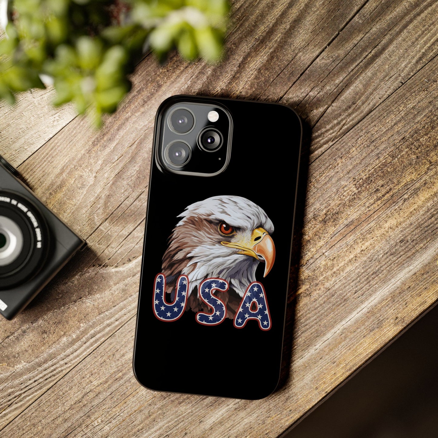 Patriotic Slim Phone Case with Eagle Design